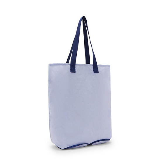 Hip Hurray Packable Tote Bag, Lavender Navy, large