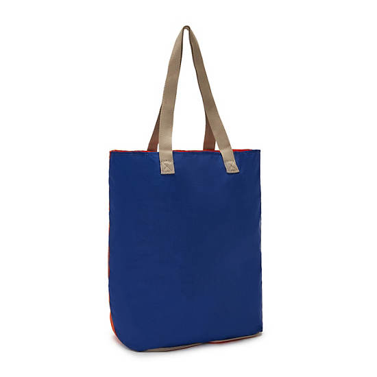 Hip Hurray Packable Tote Bag, Rapid Red Block, large Hip Hurray Packable Tote Bag, Rapid Red Block, large