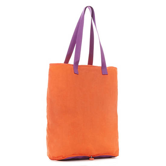 Hip Hurray Packable Tote Bag, Mel Peach Strap, large