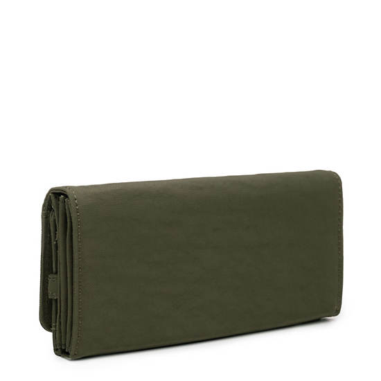 New Teddi Snap Wallet, Jaded Green Tonal Zipper, large