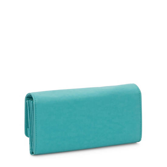 New Teddi Snap Wallet, Seaglass Blue, large