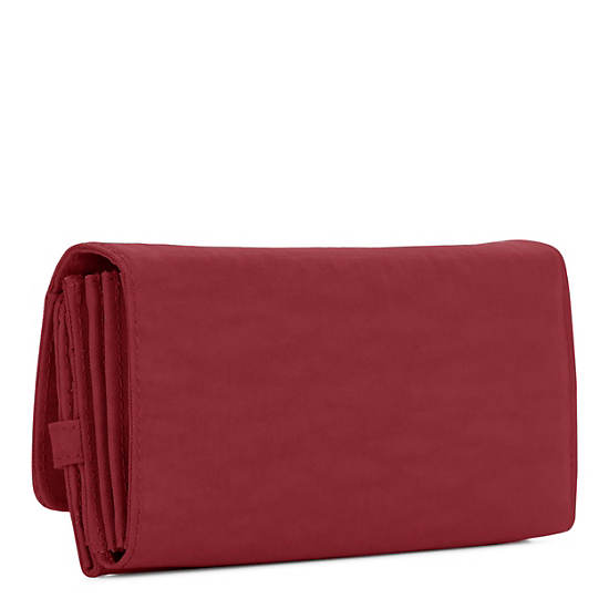 New Teddi Snap Wallet, Brick Red, large