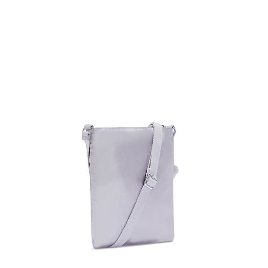 Keiko Metallic Crossbody Mini Bag, Frosted Lilac Metallic, large