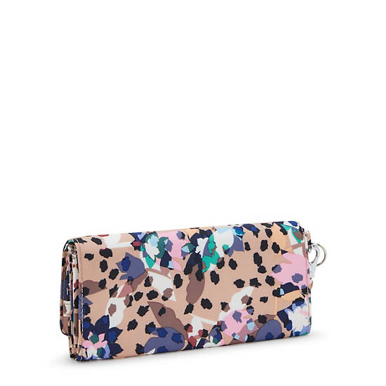 Rubi Large Printed Wristlet Wallet, Autumn Blossoms, large