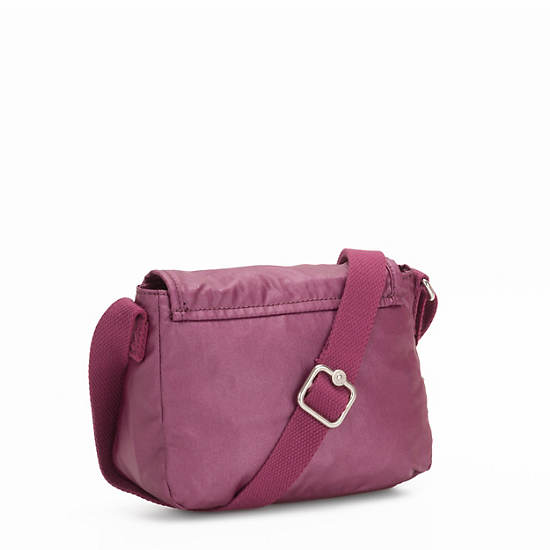 Sabian Metallic Crossbody Mini Bag, Fig Purple Metallic, large