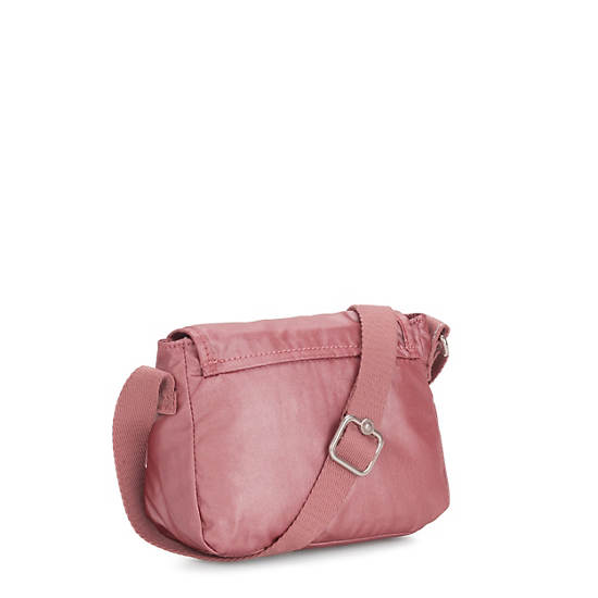 Sabian Metallic Crossbody Mini Bag, Powerful Pink, large