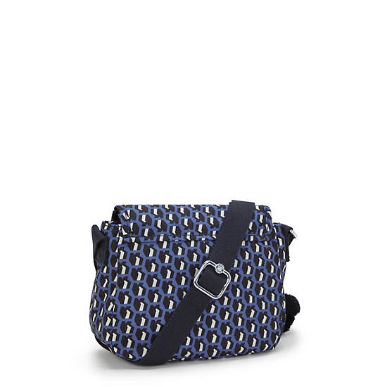 Sabian Printed Crossbody Mini Bag, 3D K Blue, large