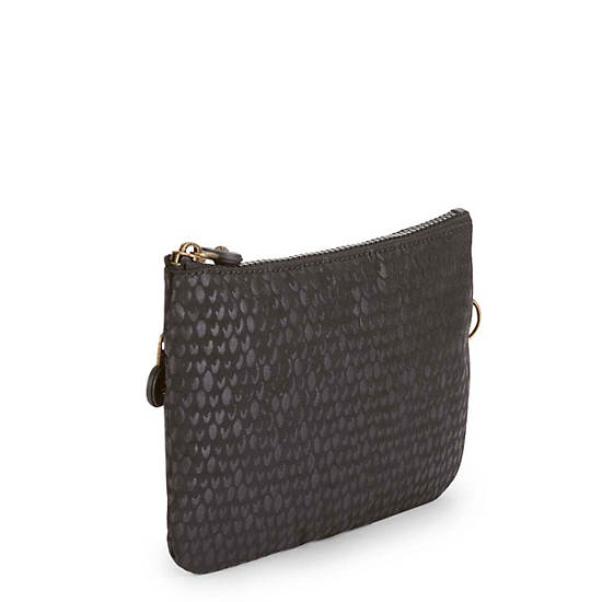 Ness Embossed Small Pouch, Black, large
