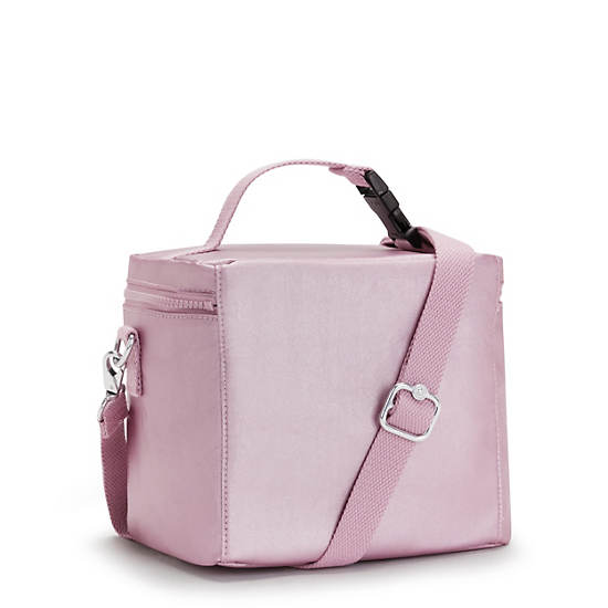 Graham Metallic Lunch Bag, Posey Pink Metallic, large