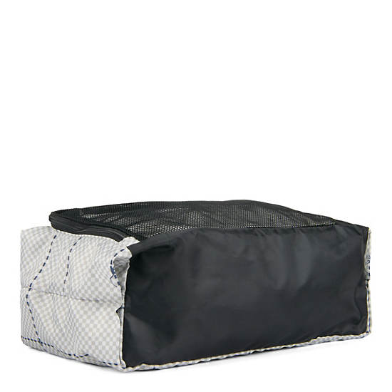 Wearable Medium Printed Packing Cube, Blackish Tile, large