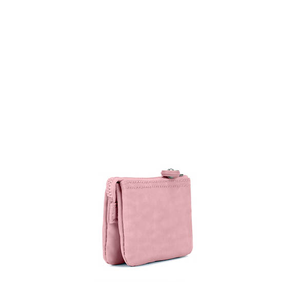 Creativity Mini Pouch Keychain, Strawberry Pink Tonal Zipper, large