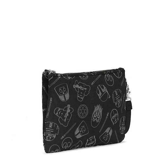 Star Wars Ellettronico Large Reflective Cosmetic Pouch, True Black Lime, large