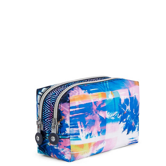 Elin Printed Pouch, Rainbow Palm, large