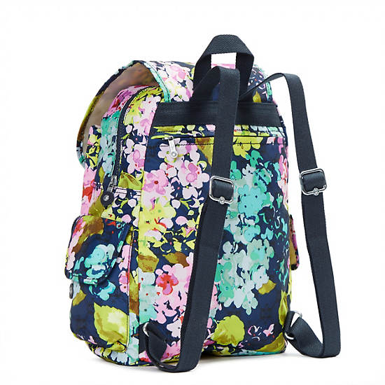 Ravier Medium Printed Backpack, Poppy Floral, large