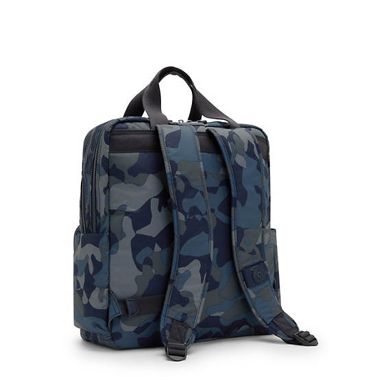 Audrie Printed Diaper Backpack, Cool Camo, large