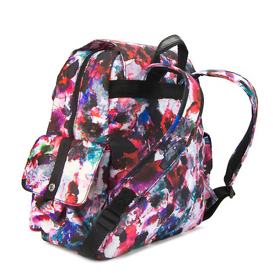 Gideon Large Printed Backpack, Faded Green, large