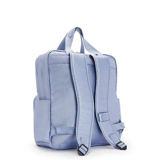 Audrie Metallic Diaper Backpack, Clear Blue Metallic, large