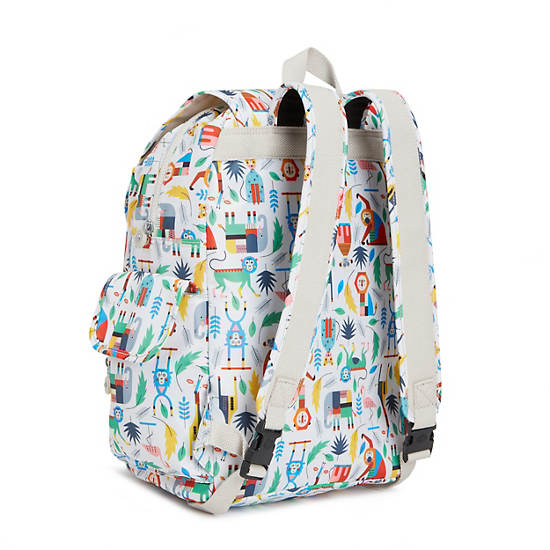 Baby Printed Backpack Diaper Bag, Krispy Flower, large