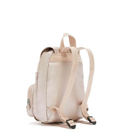 Lovebug Small Metallic Backpack, Quartz Metallic, large