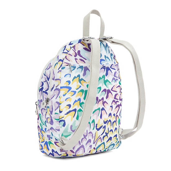 Yaretzi Small Printed Backpack, Glossy Lilac, large