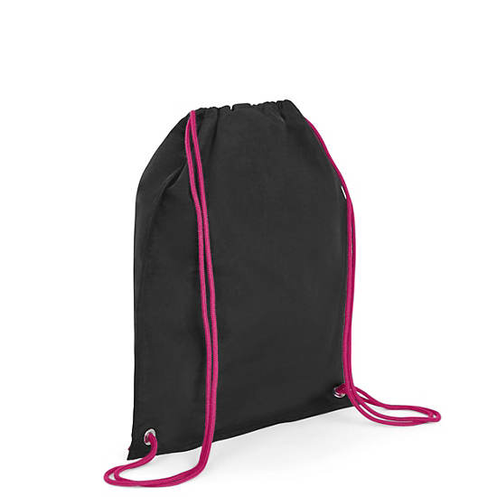 Emjay Drawstring Backpack, Black, large