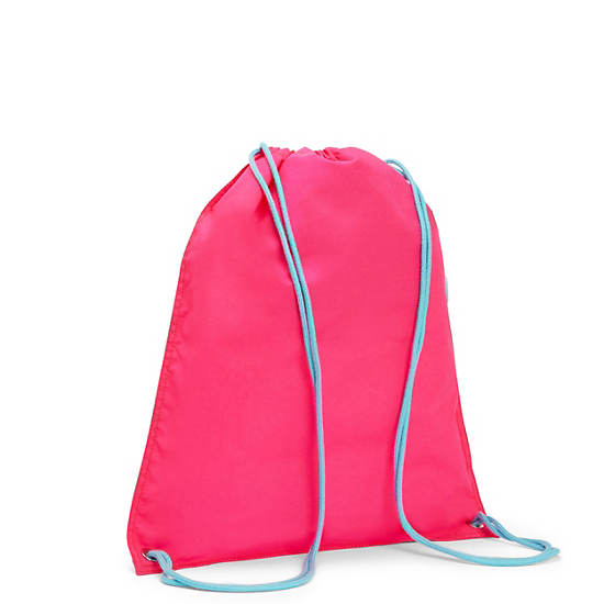 Emjay Drawstring Backpack, Vintage Pink, large