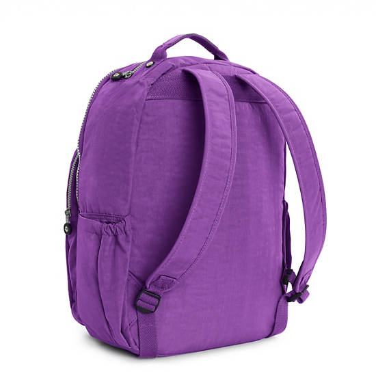 Seoul Large 15" Laptop Backpack, Purple Feather, large
