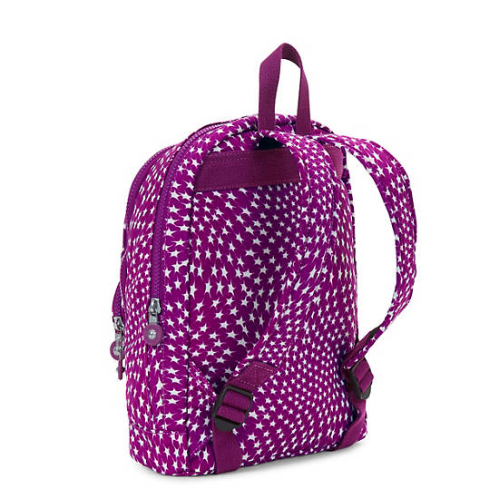 Heart Printed Kids Backpack, Fresh Pink Metallic, large