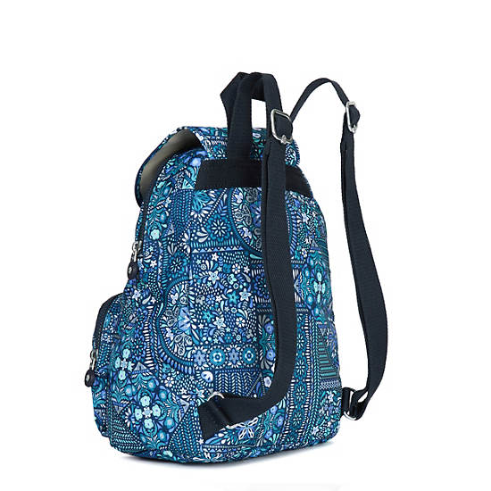 Queenie Small Printed Backpack, Eager Blue, large