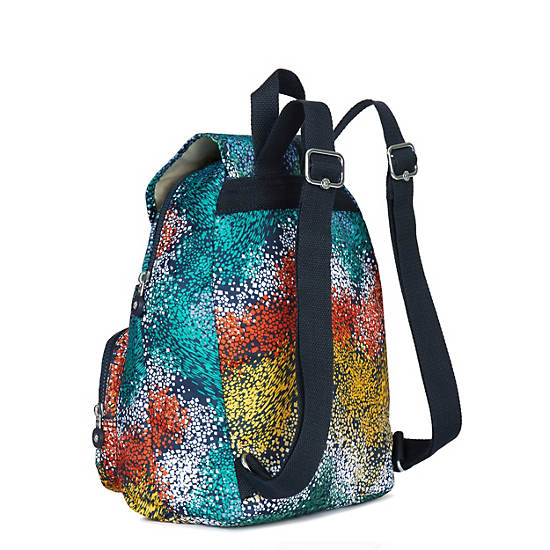 Queenie Small Printed Backpack, Watercolor River, large