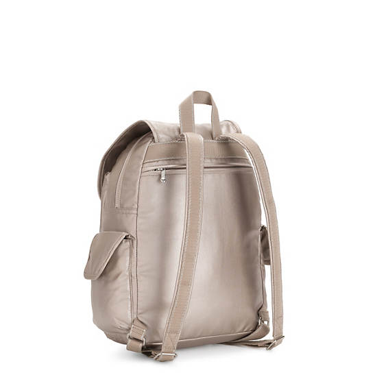 City Pack Metallic Backpack, Metallic Glow, large
