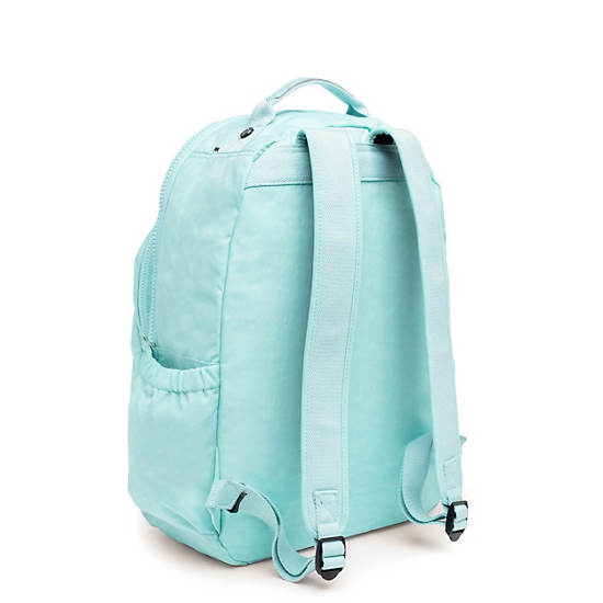 Seoul Go Large 15" Laptop Backpack, Fresh Teal Tonal Zipper, large