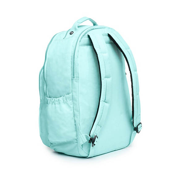 Seoul Go Extra Large 17" Laptop Backpack, Fresh Teal Tonal Zipper, large