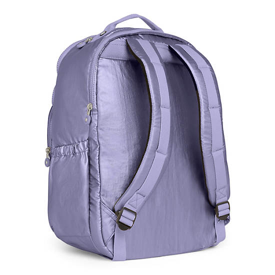 Seoul Go Extra Large Metallic 17" Laptop Backpack, Lavender Night, large