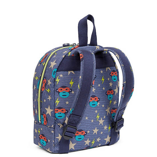 Sienna Small Printed Kids Backpack, Black Noir, large