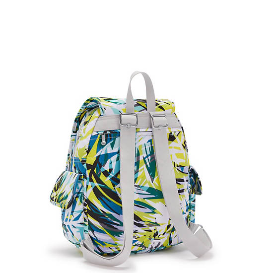 City Pack Small Printed Backpack, Bright Palm, large