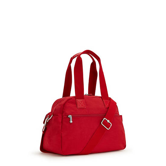 Defea Shoulder Bag, Cherry Tonal, large