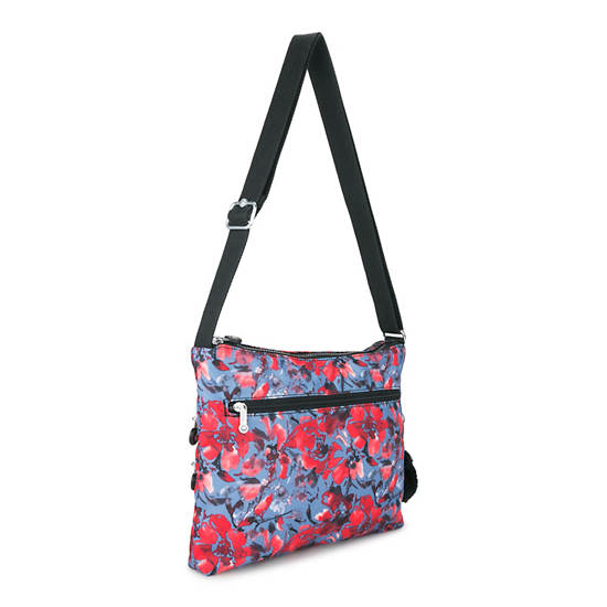Alvar Printed Crossbody Bag, Aqua Blossom, large