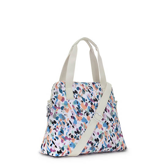 Pahneiro Printed Handbag, Dab Dab Grey, large Pahneiro Printed Handbag, Dab Dab Grey, large