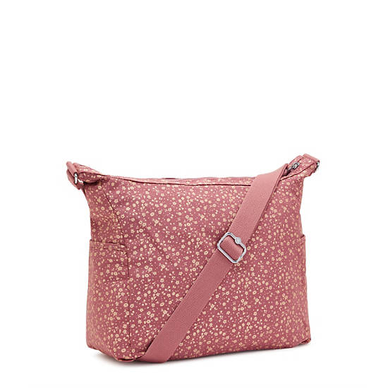 Alenya Printed Crossbody Bag, Bubbly Flowers Pink, large