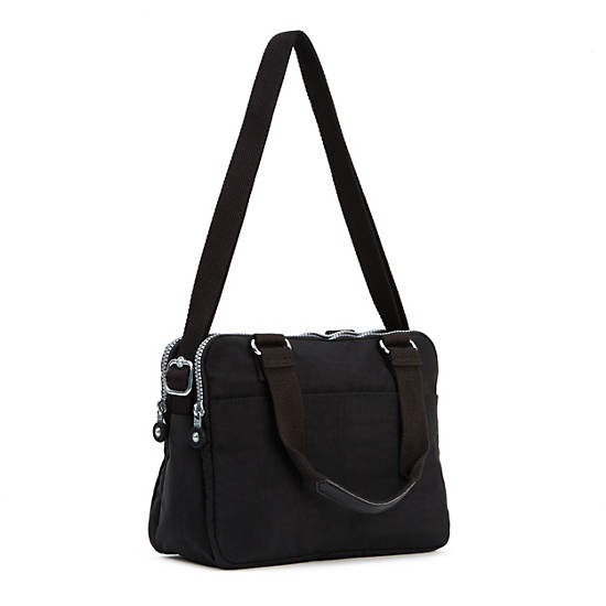 Kipling Uzario large double zip wallet purse black wipeable | eBay
