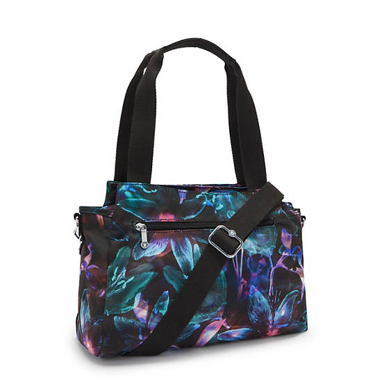 Elysia Printed Shoulder Bag, Spectral Orchid, large