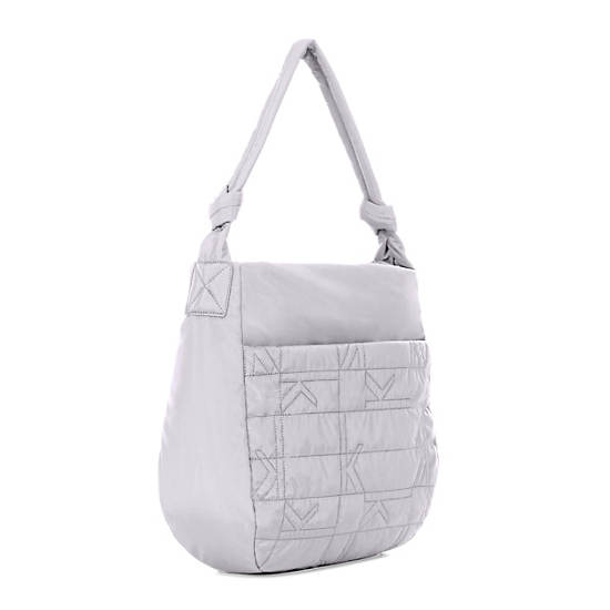 Ally Quilted Handbag, Truly Grey Rainbow, large