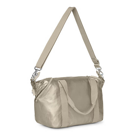 Art Small Metallic Handbag, Artisanal K Embossed, large