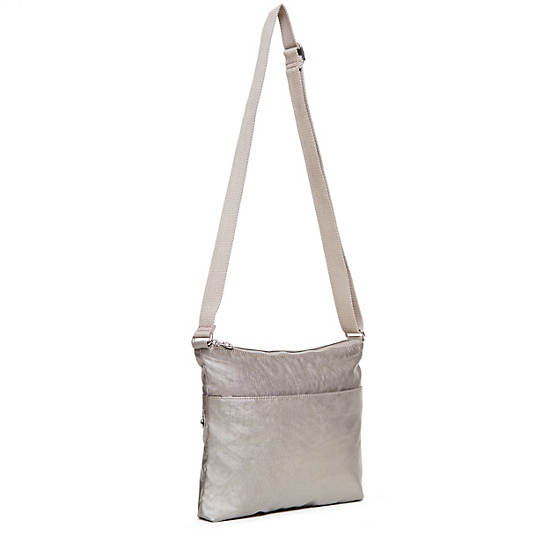 Wren Embossed Metallic Handbag, Black Grey CBM, large Wren Embossed Metallic Handbag, Black Grey CBM, large