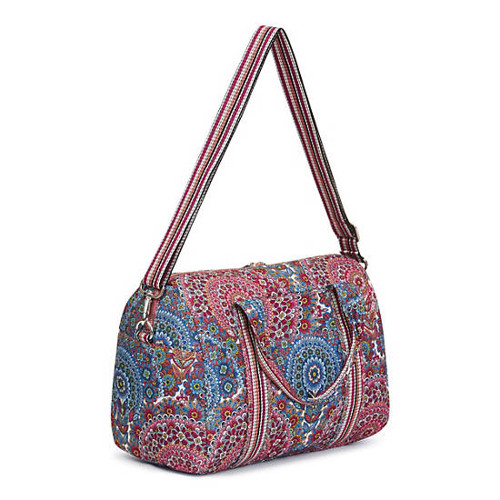 Folami Printed Handbag, Sunshine Happy, large Folami Printed Handbag, Sunshine Happy, large