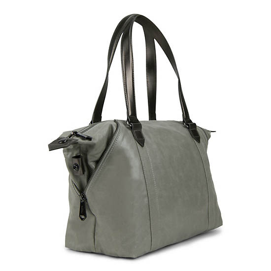 Art Small Handbag, Dove Grey, large