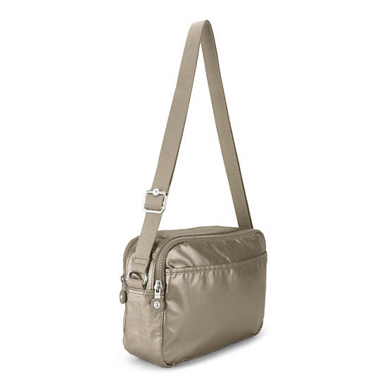 Benci Metallic Handbag, Artisanal K Embossed, large