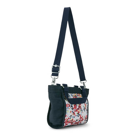 New Shopper Printed Mini Bag, Blue Lilac, large