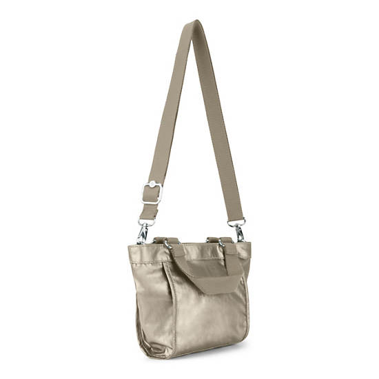 New Shopper Metallic Mini Bag, Artisanal K Embossed, large